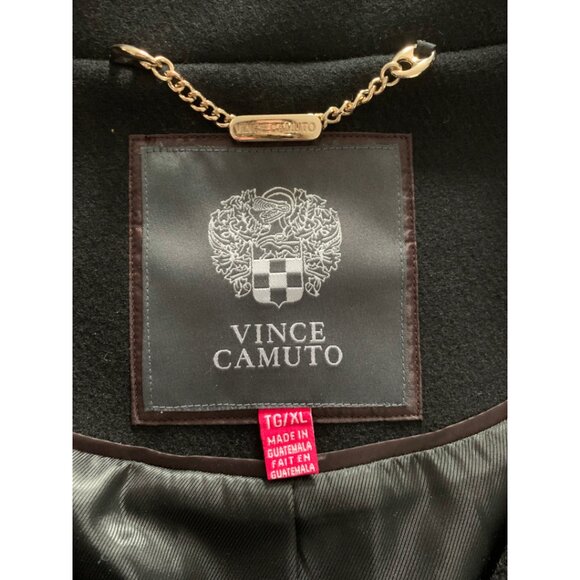 NWT VINCE CAMUTO Womens Black Wool Blend Cocoon Coat Sz XL - Picture 8 of 8